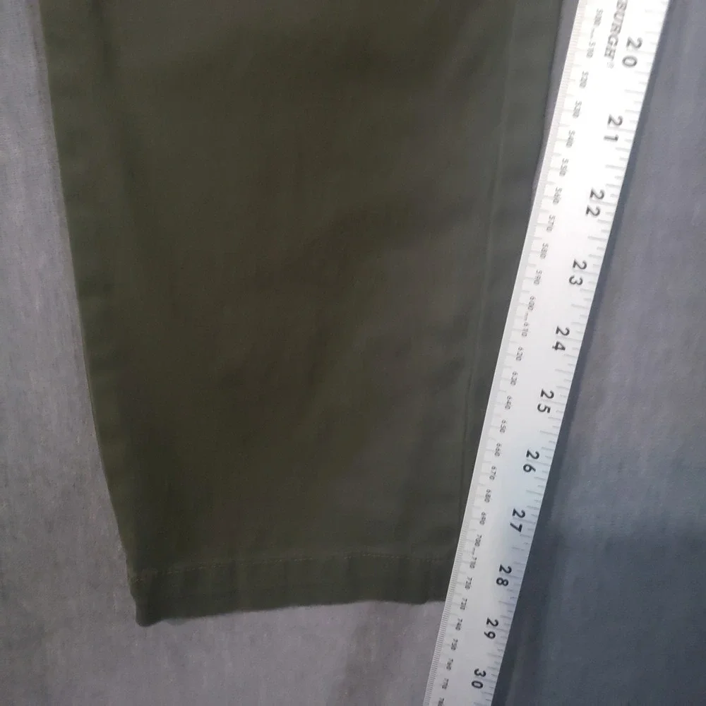 Banana Republic Fulton Skinny Chino Pants Mens 32x32 Olive Green Stretch Cotton